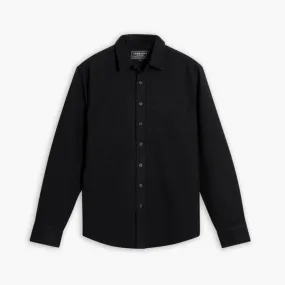 Snag Resistant Fabric Solid Shirt | Black