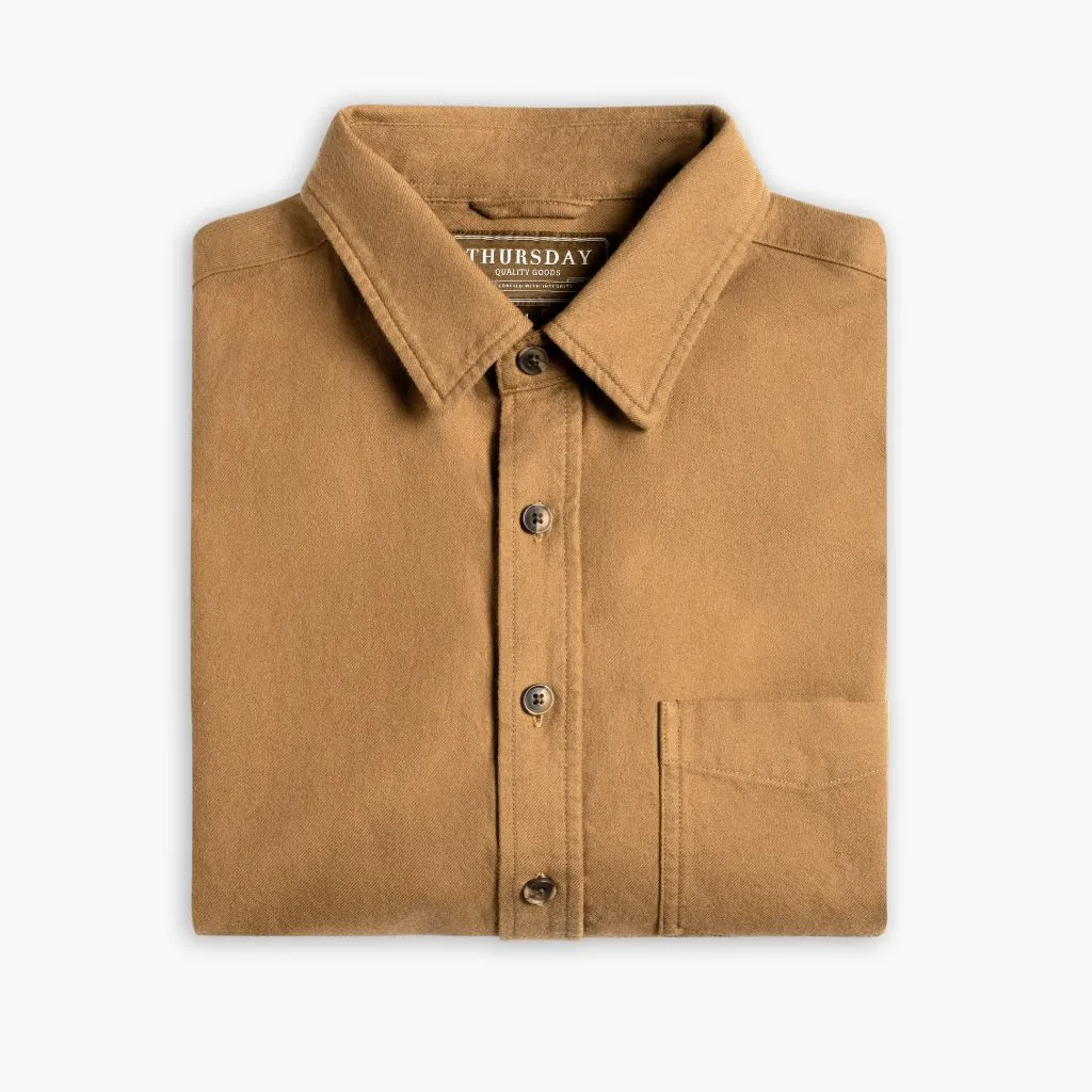 Solid Shirt | Coyote Perfect Fit Non Static Finish