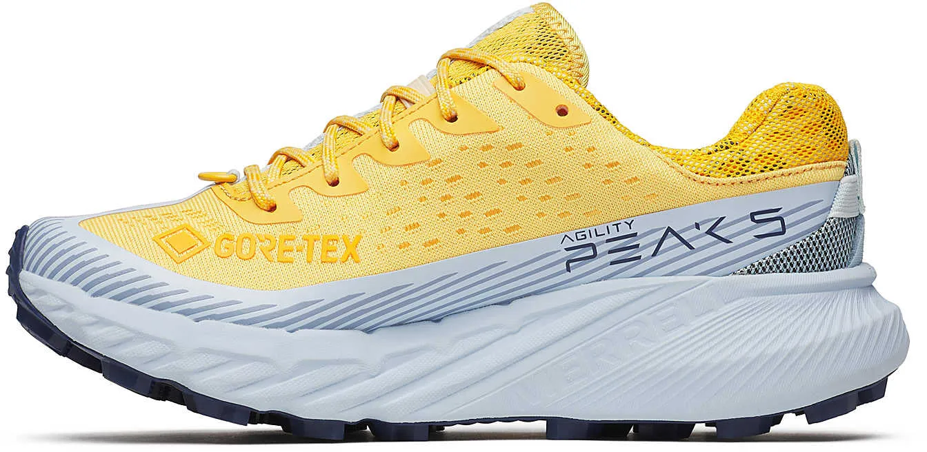 Merrell Agility Peak 5 Gore-Tex Womens Trail Running Shoes - Yellow mesh - upper - material shoes