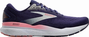 Brooks Ghost 16 Womens Running Shoes - Blue shock - dispersing shoes Aerodynamic Heel Clip