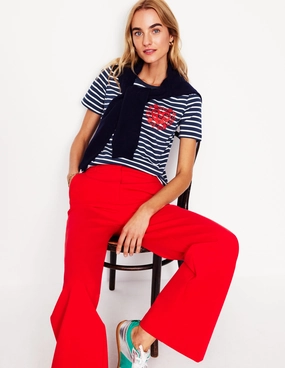 Relaxed Novelty T-Shirt-French Navy, Hearts Stylish Day Wear