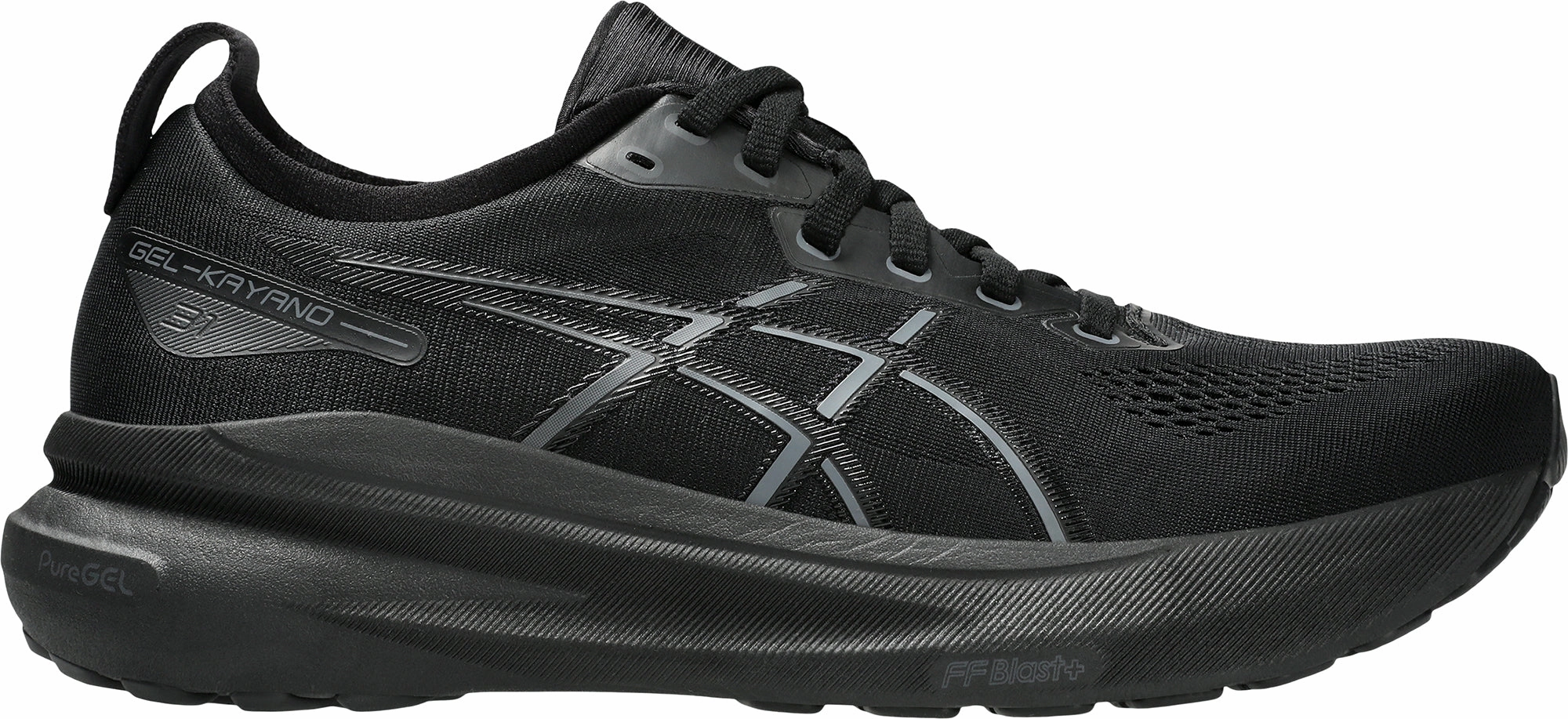 Ventilation Channels System Asics Gel Kayano 31 Mens Running Shoes - Black