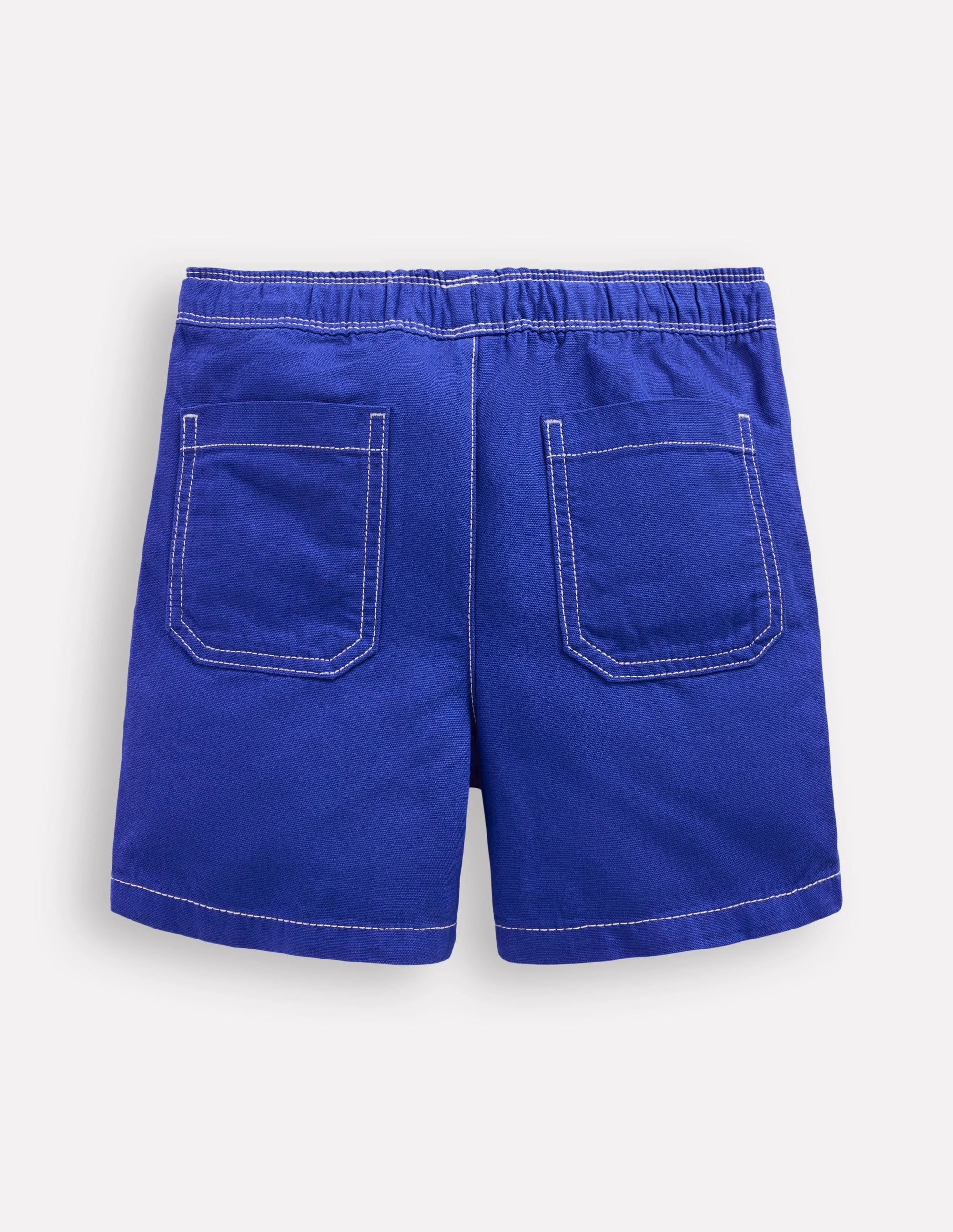 Pull-On Cotton Shorts-Bright Blue Quick Fit Comfort Daily Layer