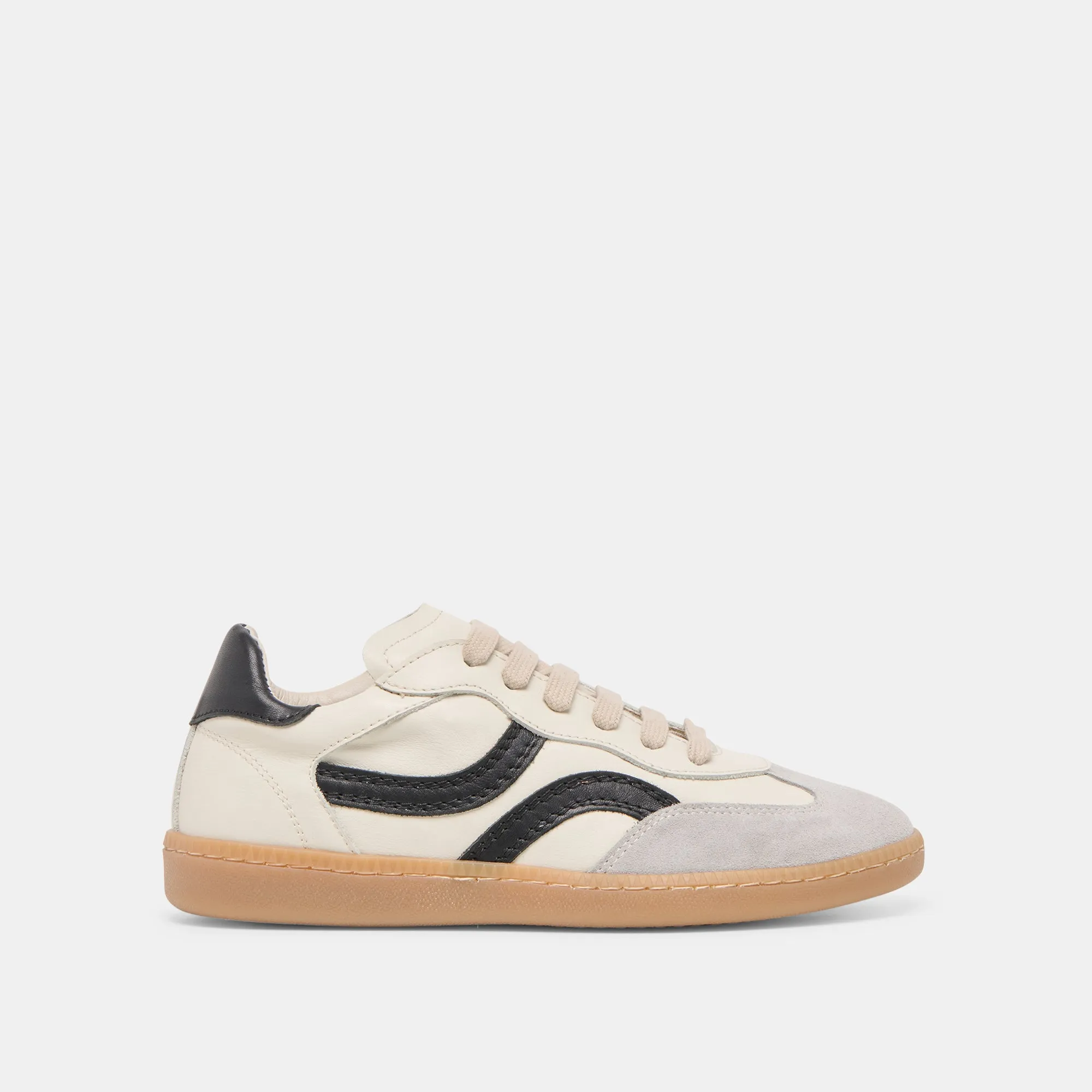 REBEL SNEAKERS WHITE BLACK LEATHER Heat Sealed Seams