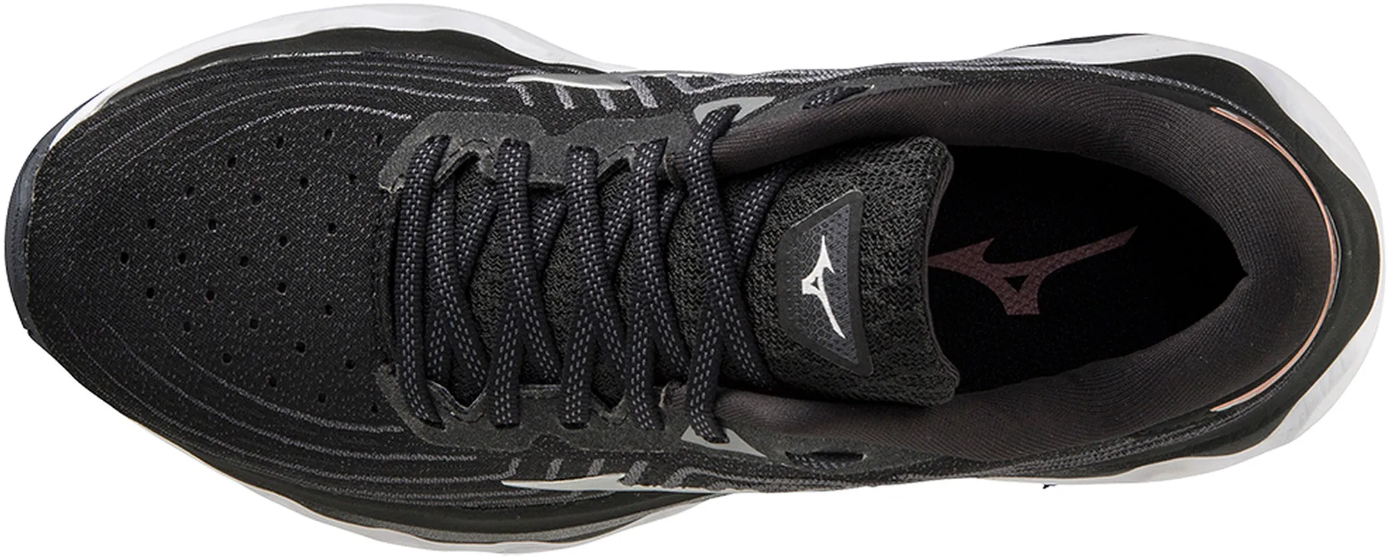 Mizuno Wave Horizon 6 Womens Running Shoes - Black moisture - wicking shoe attribute chunky shoes