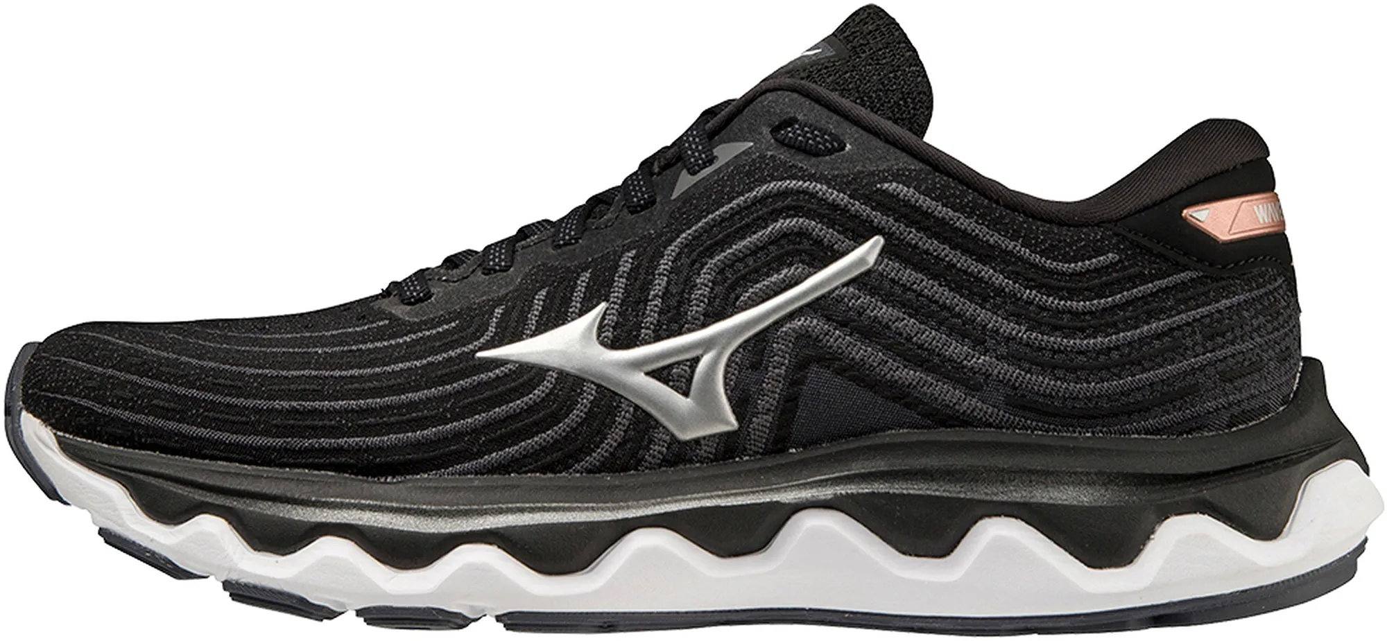 Flexible Traction Pattern Airflow System Mizuno Wave Horizon 6 Womens Running Shoes - Black