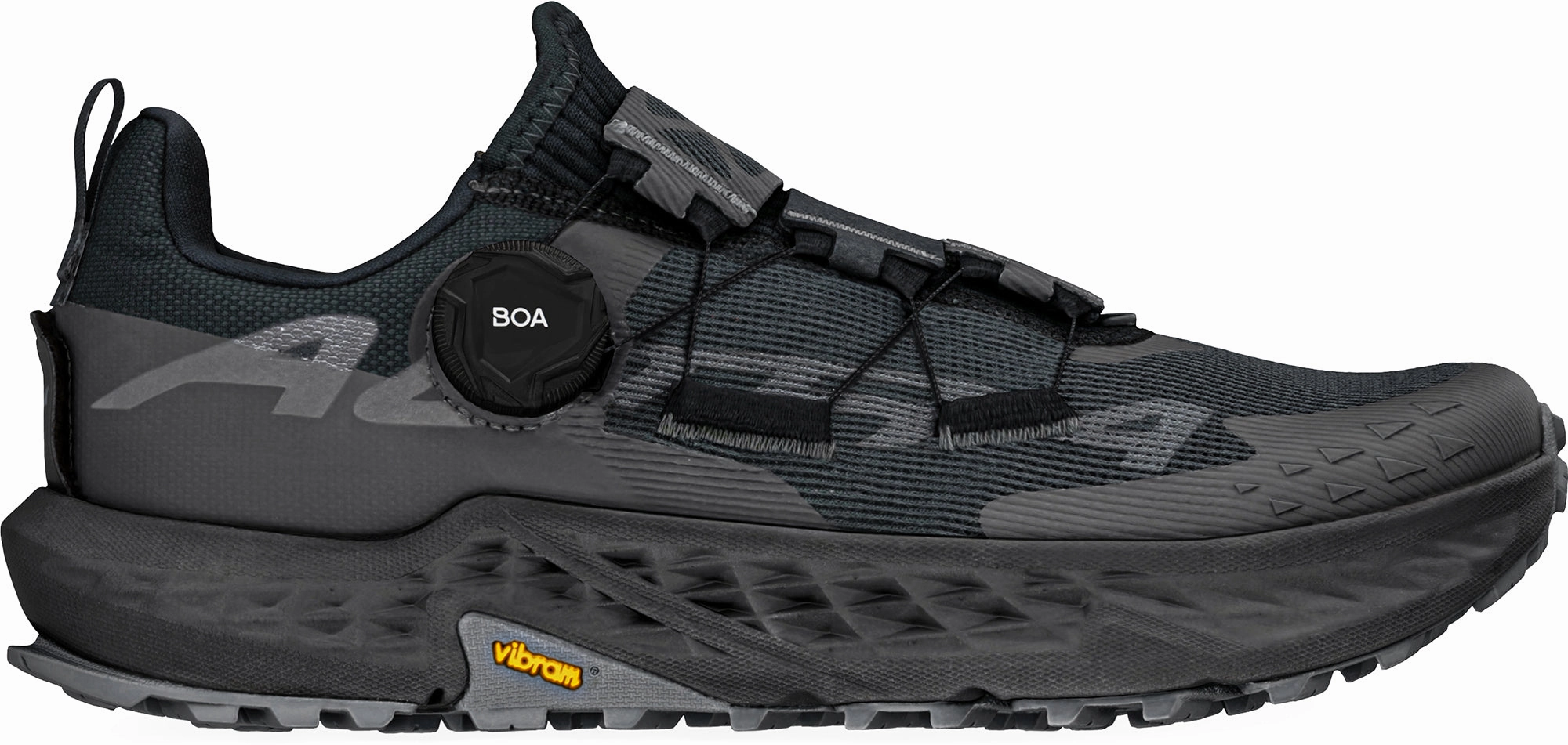 Altra Timp 5 BOA Mens Trail Running Shoes - Black spandex - upper shoes