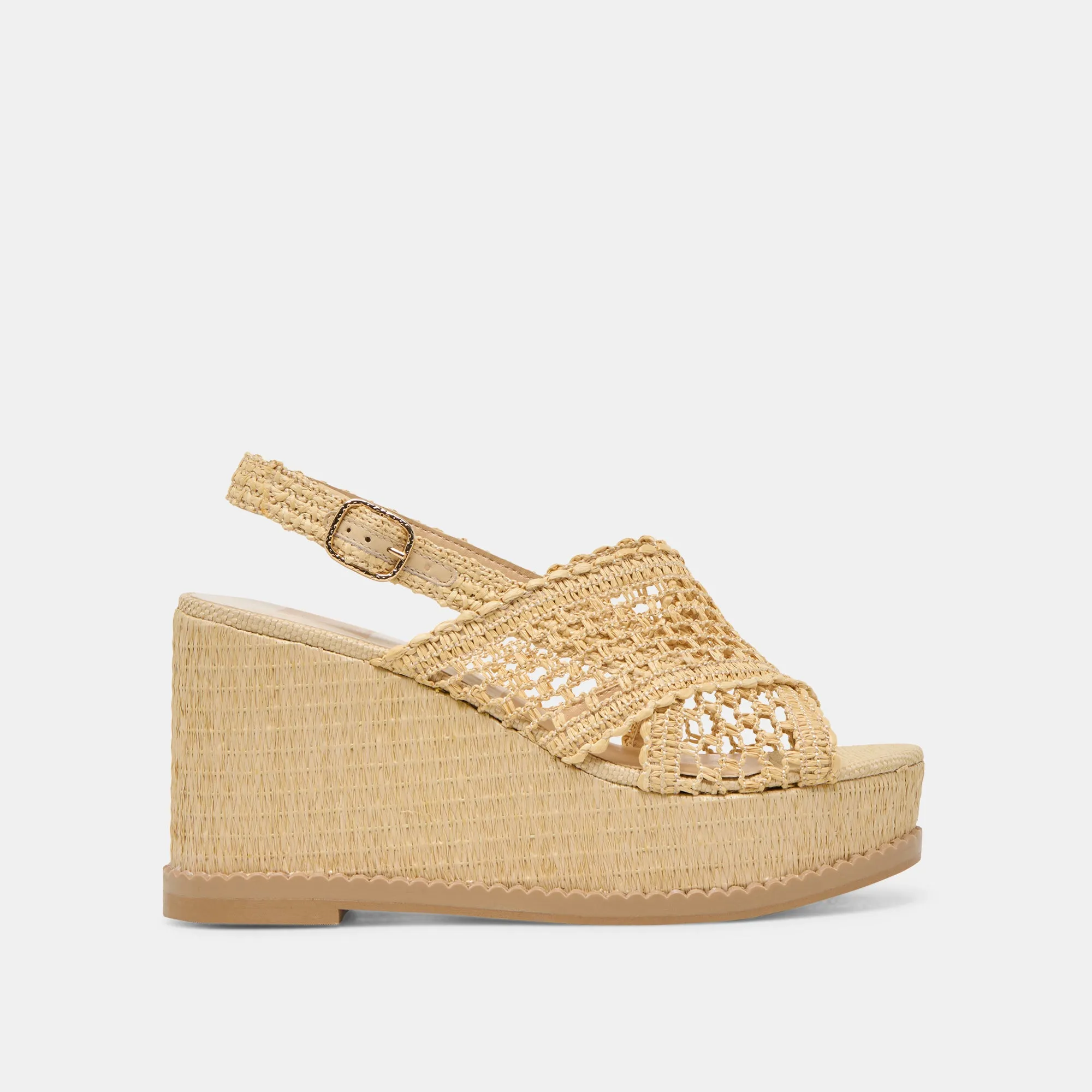 Sharp Look DEXLER WEDGES LT NATURAL WOVEN RAFFIA