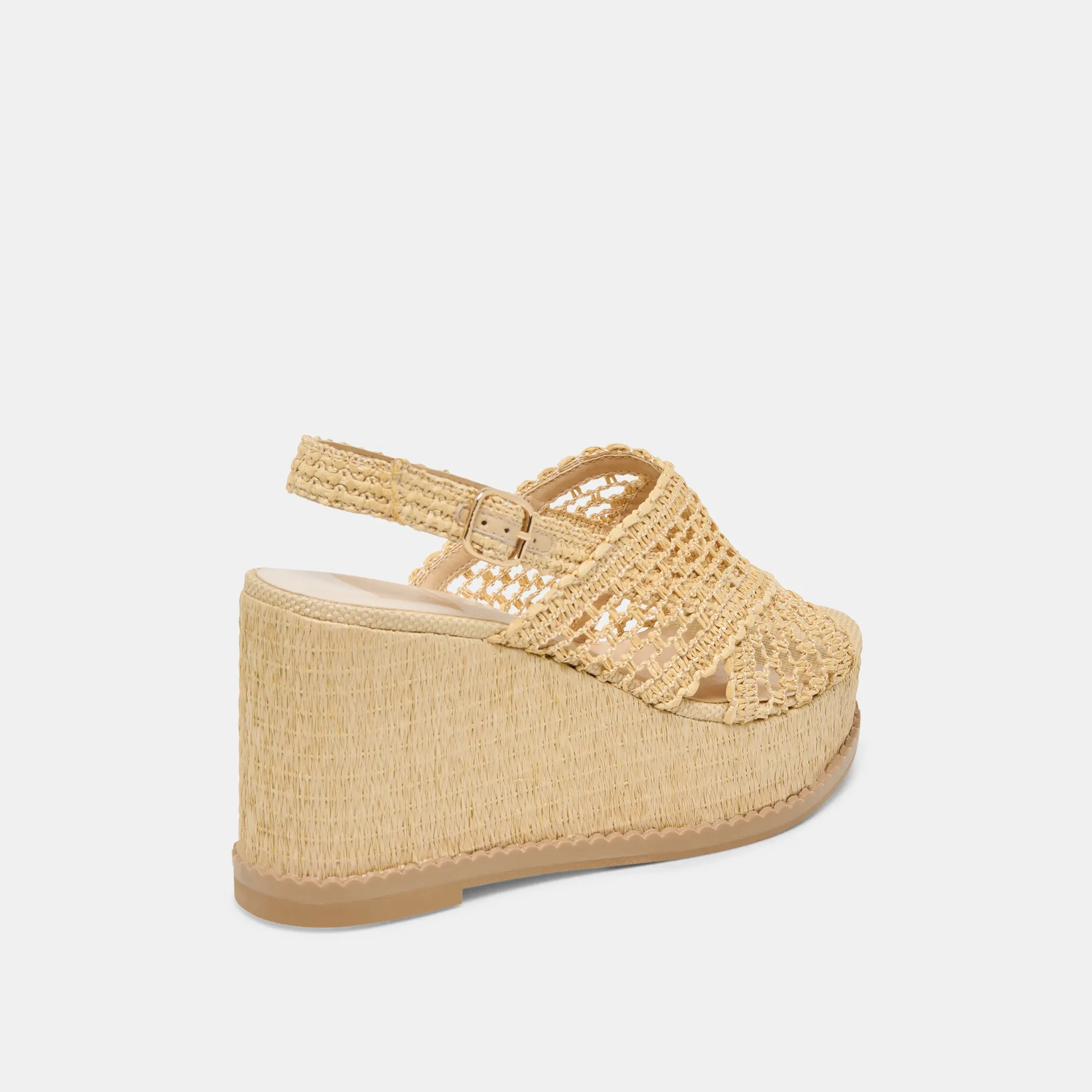 DEXLER WEDGES LT NATURAL WOVEN RAFFIA Party Shoes with Heels