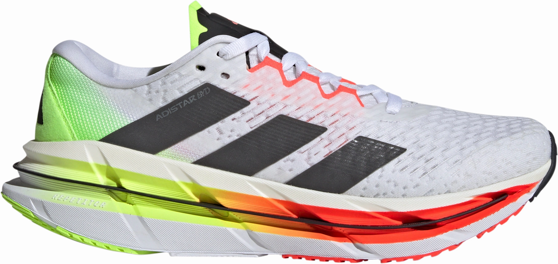 adidas Adistar BYD Mens Running Shoes - White Pressure Mapping Technology
