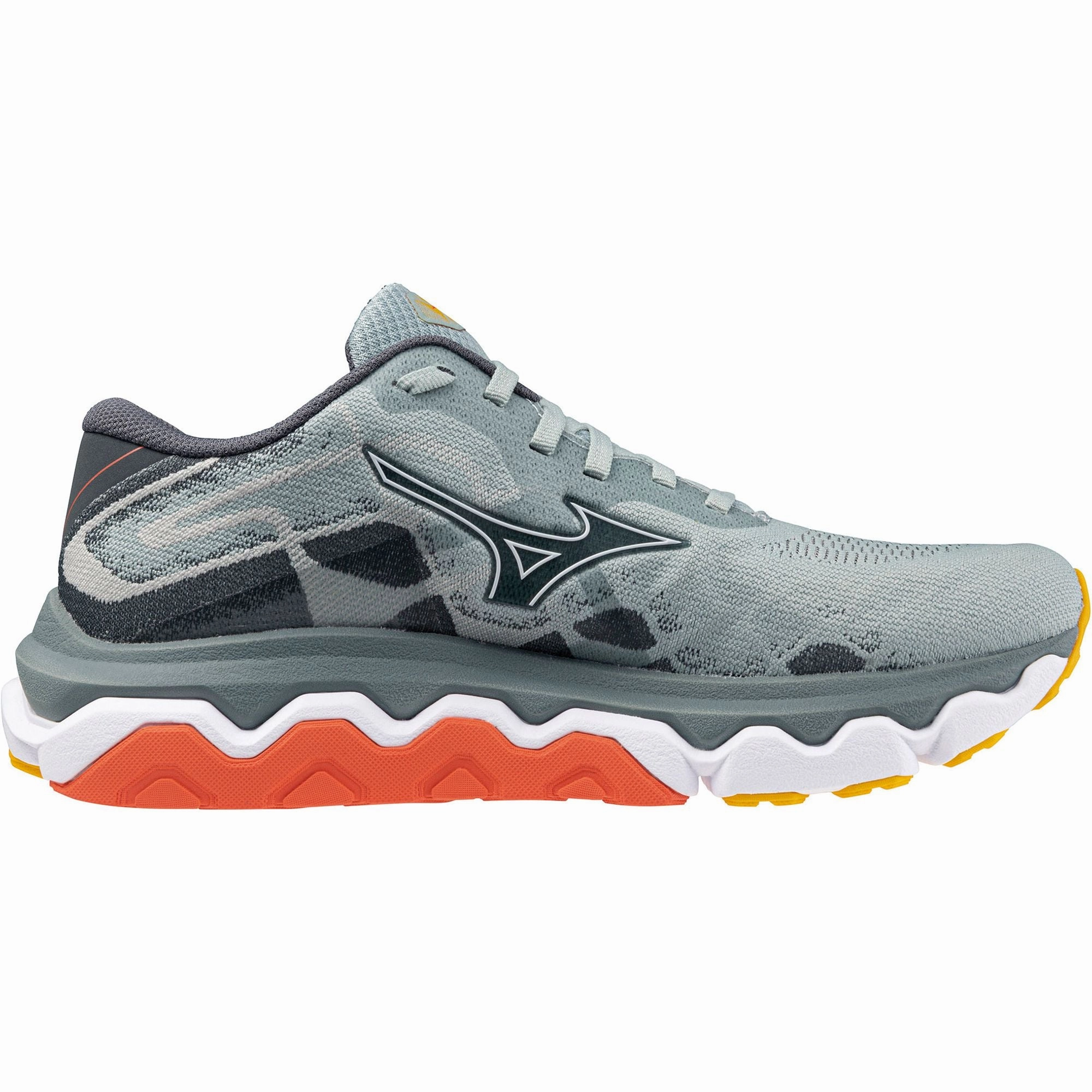 Mizuno Wave Horizon 7 Womens Running Shoes - Grey Pressure Relief Grooves mesh - upper shoes