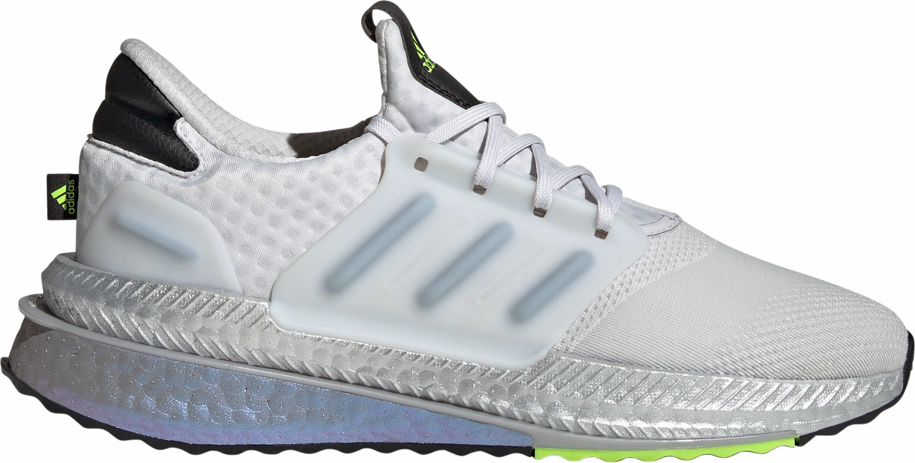 running in a canal area shoes Torsional Stability Tech adidas X PLRBOOST Mens Running Shoes - White