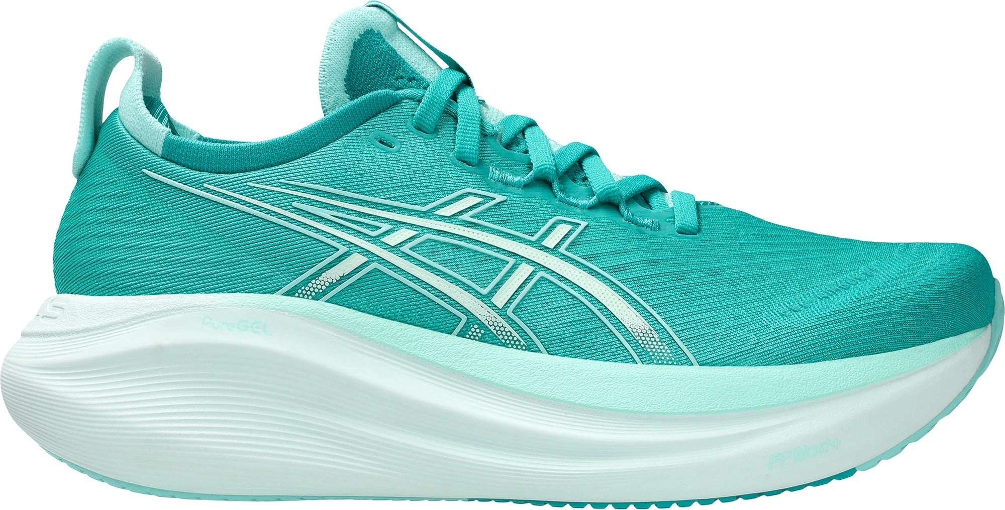Torsion Stability Plate Zero drop Asics Gel Nimbus 27 Womens Running Shoes - Green