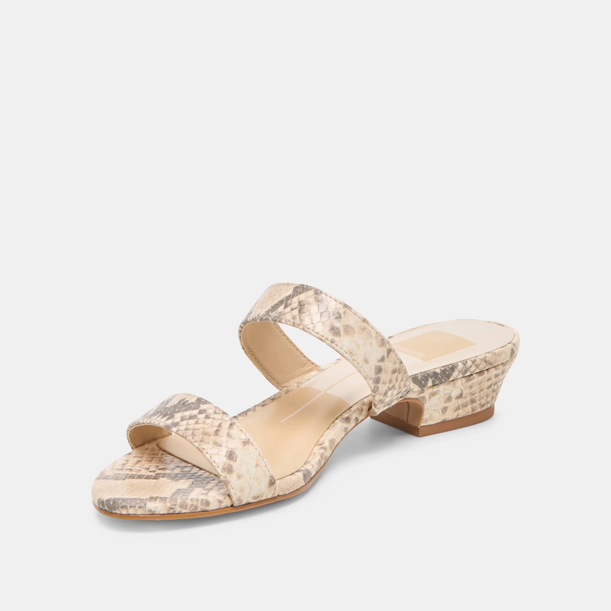 KAMILE SANDALS NATURAL SNAKE EMBOSSED LEATHER Casual Comfort Chic Sandals for Vacation