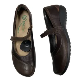 Shoes Flats By Naot In Brown, Size:9.5 Easy Wear Shoes Peep Toe