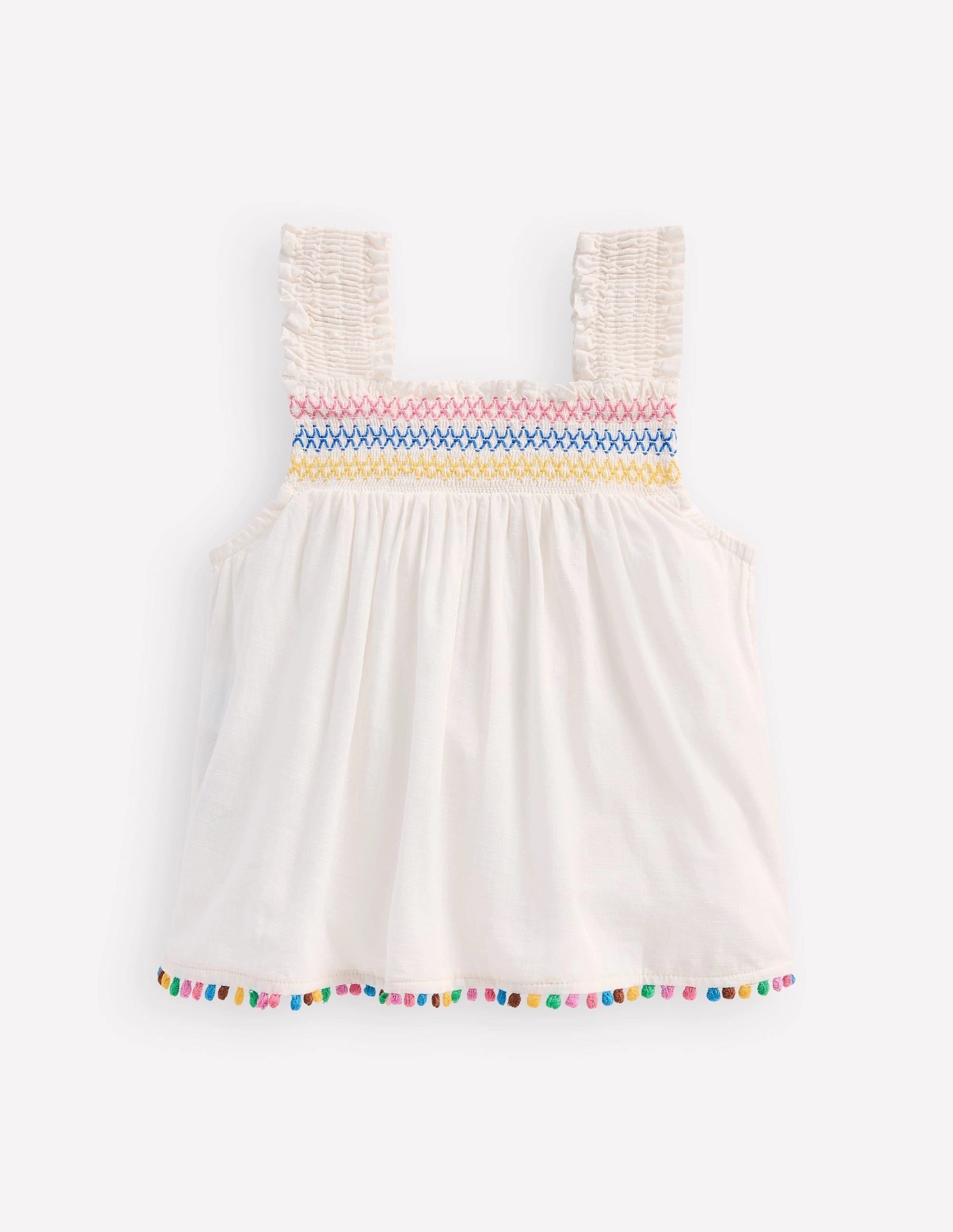 Smocked Woven Top-Soft Ivory Fresh Outfit Style