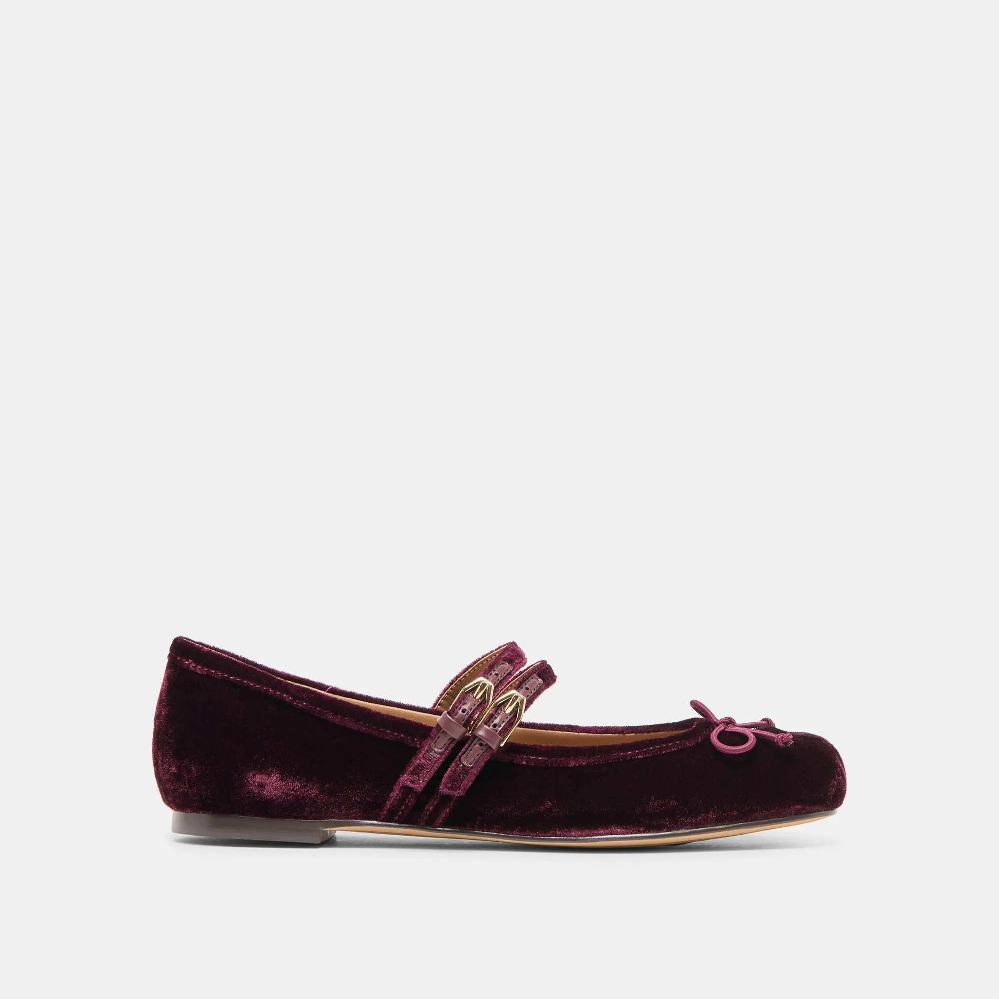 GIBSEN BALLET FLATS BURGUNDY VELVET Buy Step