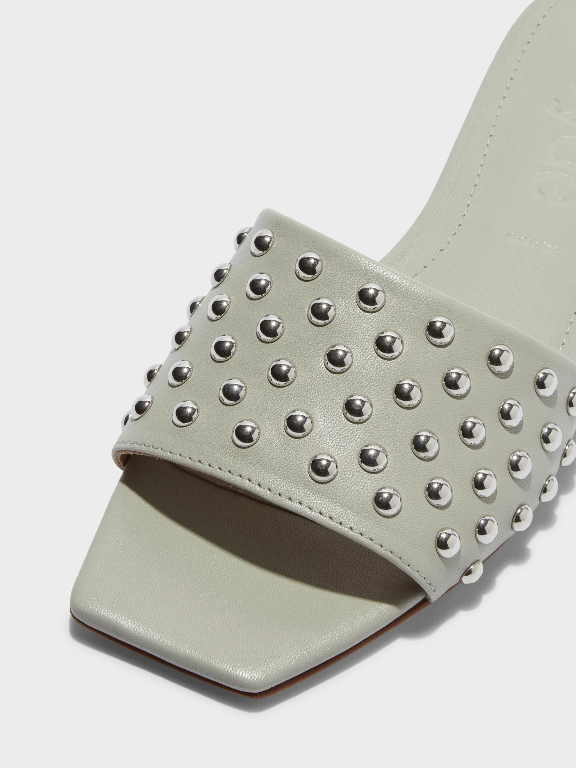 Anna Studded Leather Sandals Customizable