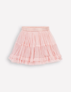 All Season Wear Non Irritating Edges Tulle Ruffle Skirt-Pink