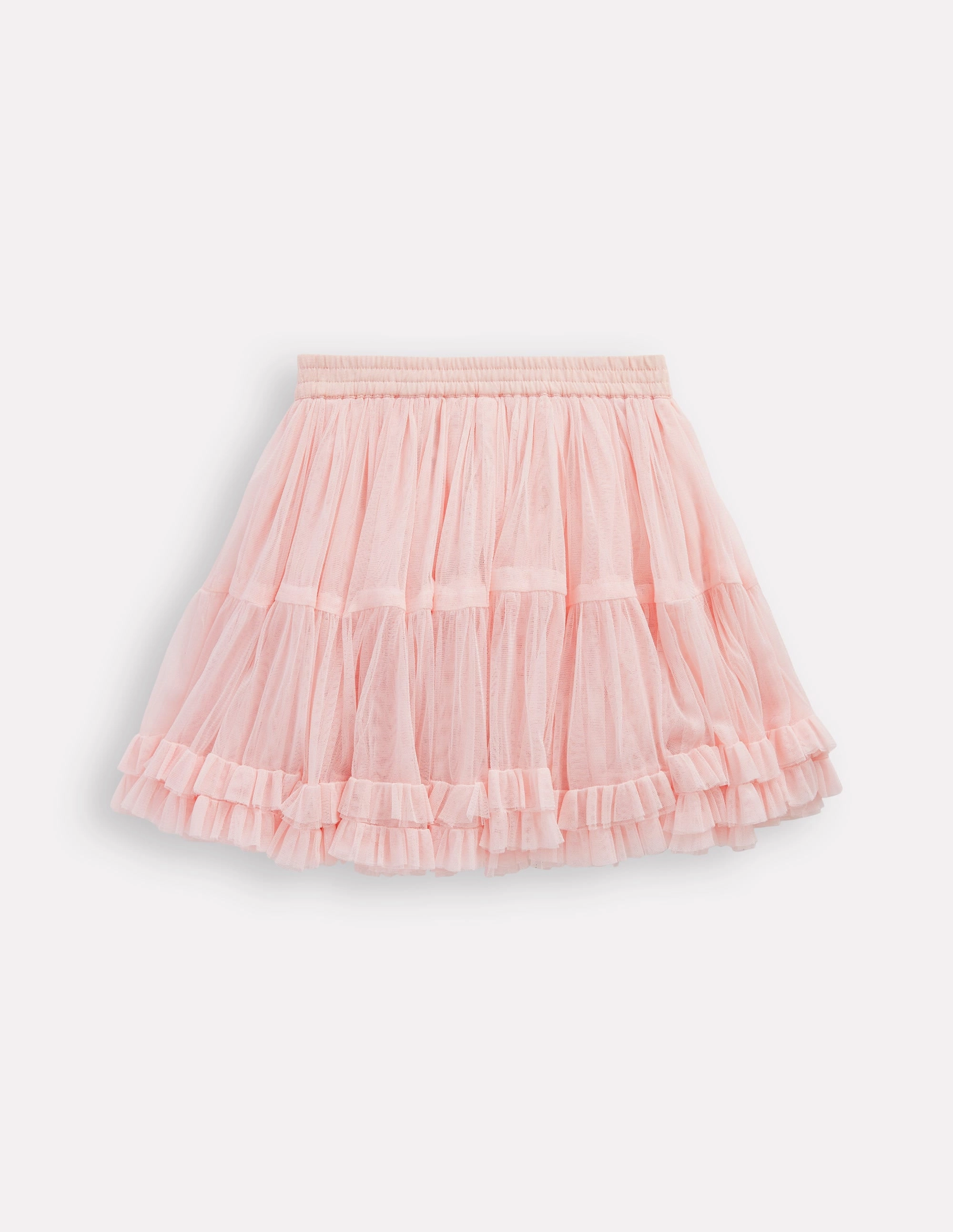 Tulle Ruffle Skirt-Pink Dance Practice Soft Focus