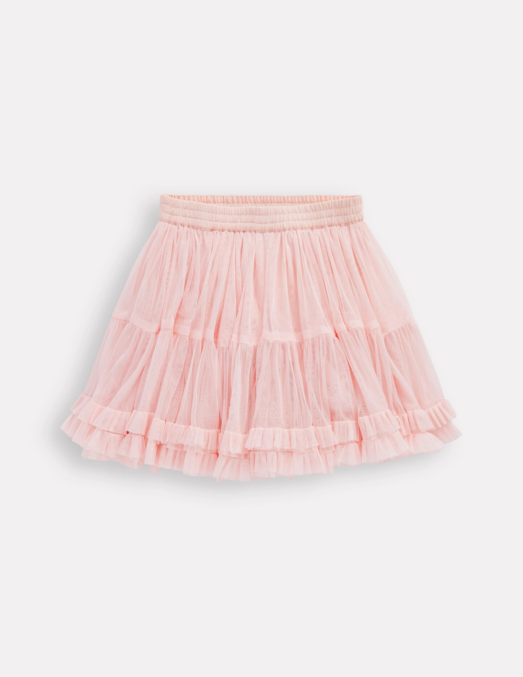 All Season Wear Non Irritating Edges Tulle Ruffle Skirt-Pink