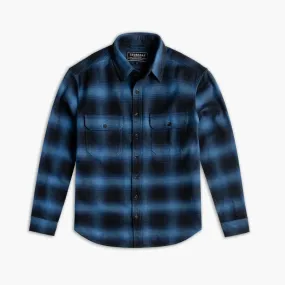 Soft Collar Design Summit Flannel Shirt | Navy