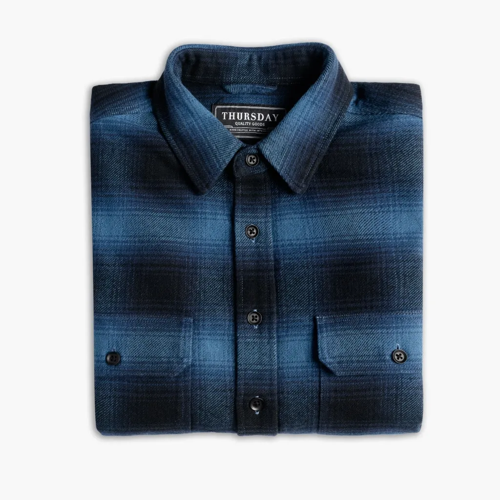 Summit Flannel Shirt | Navy Trendsetting Design Smooth Finish