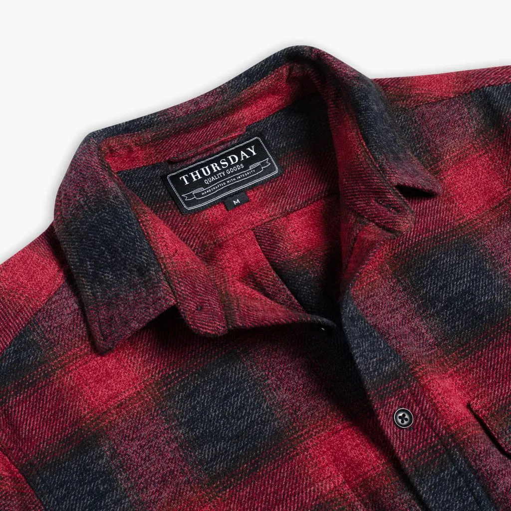 Summit Flannel Shirt | Red Non Iron Fabric