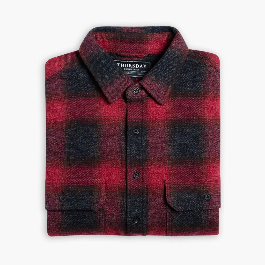 Practical Choice Relaxed Style Summit Flannel Shirt | Red
