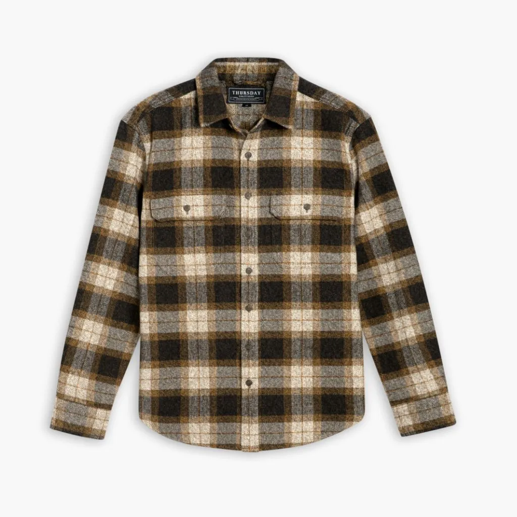 Summit Flannel Shirt | Tuscan Gold Warm Layers Athleisure Trend