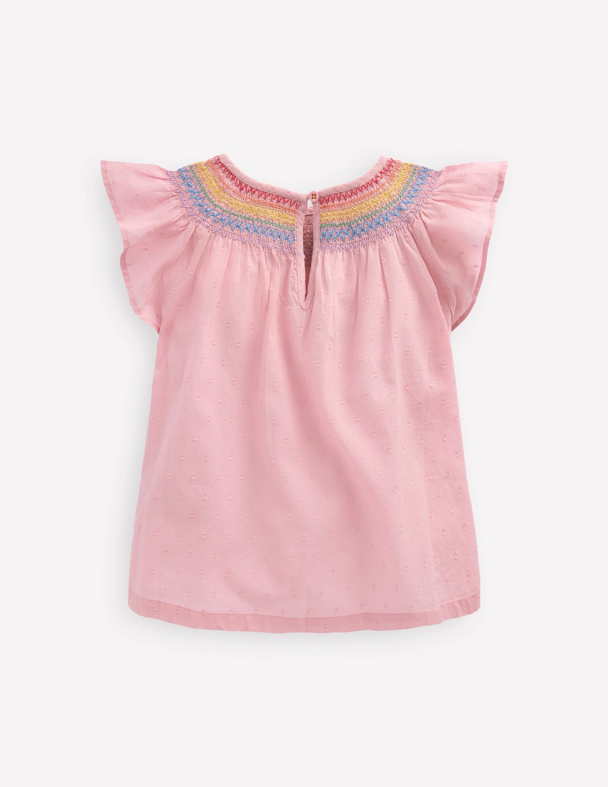 Woven Smocked Top-Vintage Pink Chic and Cozy Cozy Waist