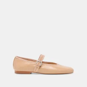 ROSLYN BALLET FLATS LIGHT TAN LEATHER Foot Health Flats