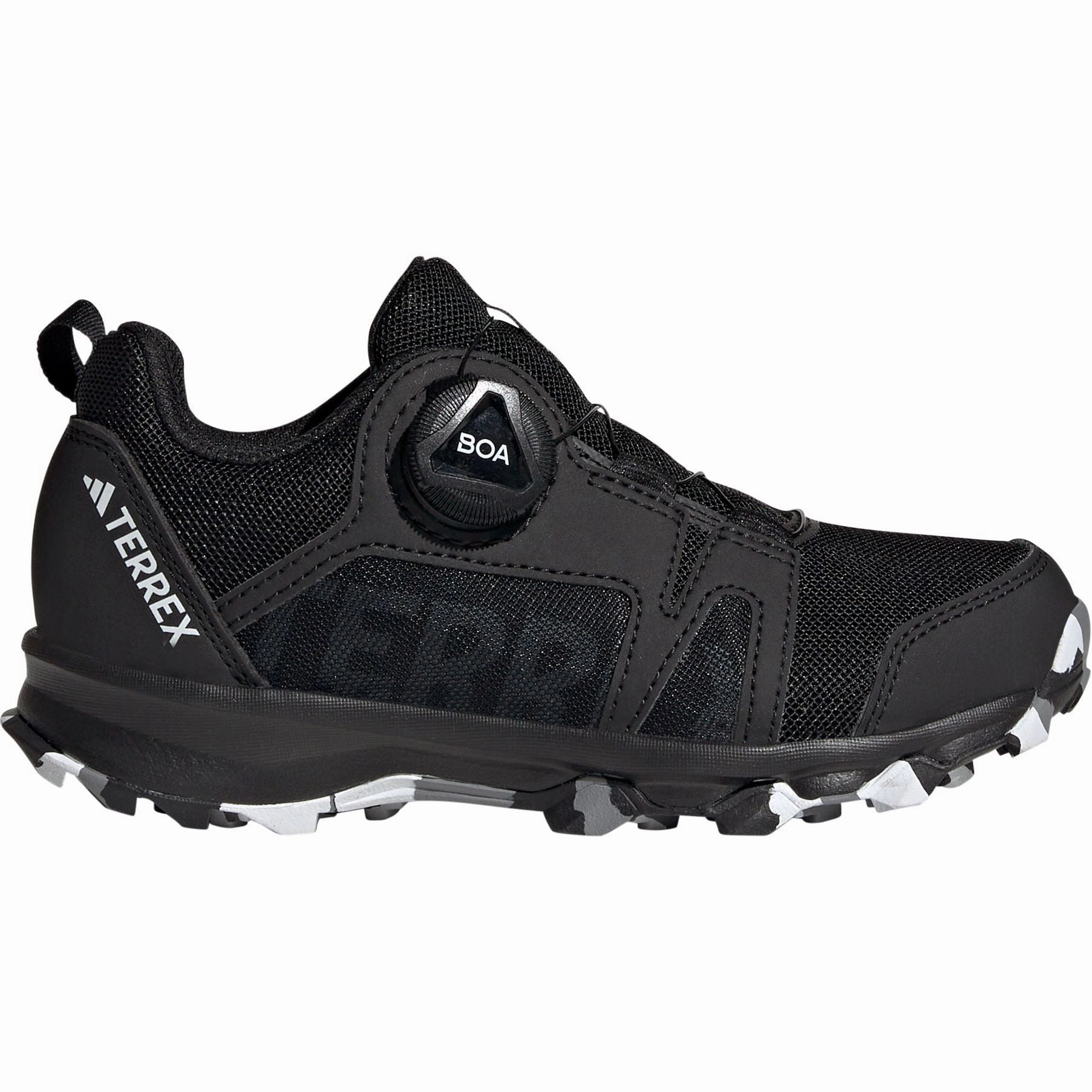 Responsive Sole Construction adidas Terrex Agravic BOA Junior Trail Running Shoes - Black