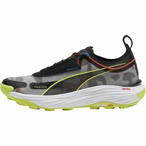 fluorescent - colored running shoes Grippy Sole Puma Voyage Nitro 3 Mens Trail Running Shoes - Black