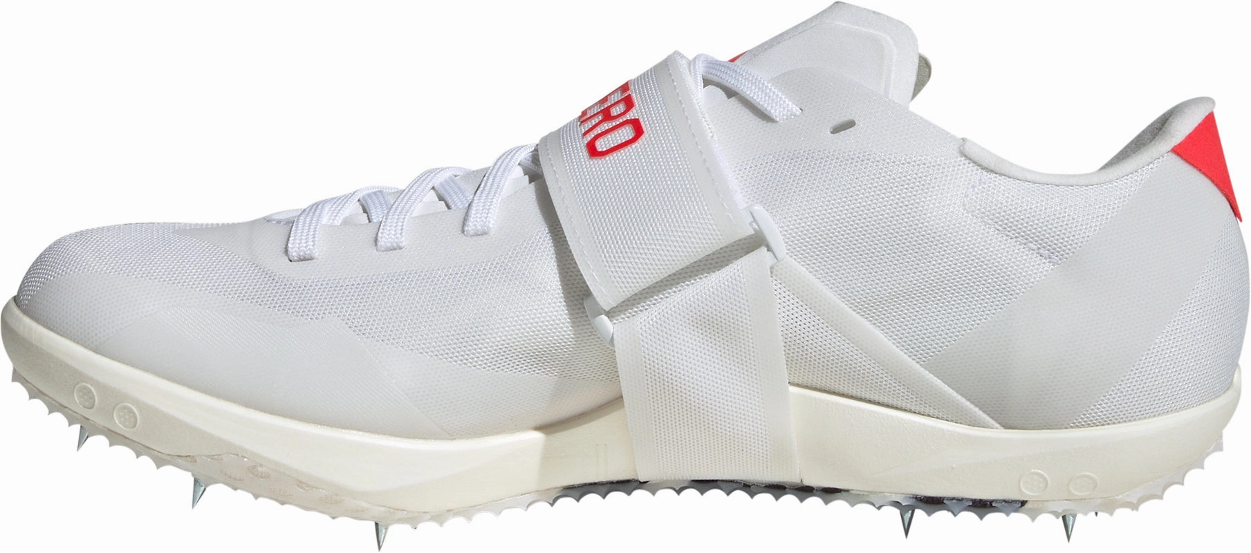 running in banked tracks shoes New Arrival adidas Adizero High Jump Field Event Spikes - White