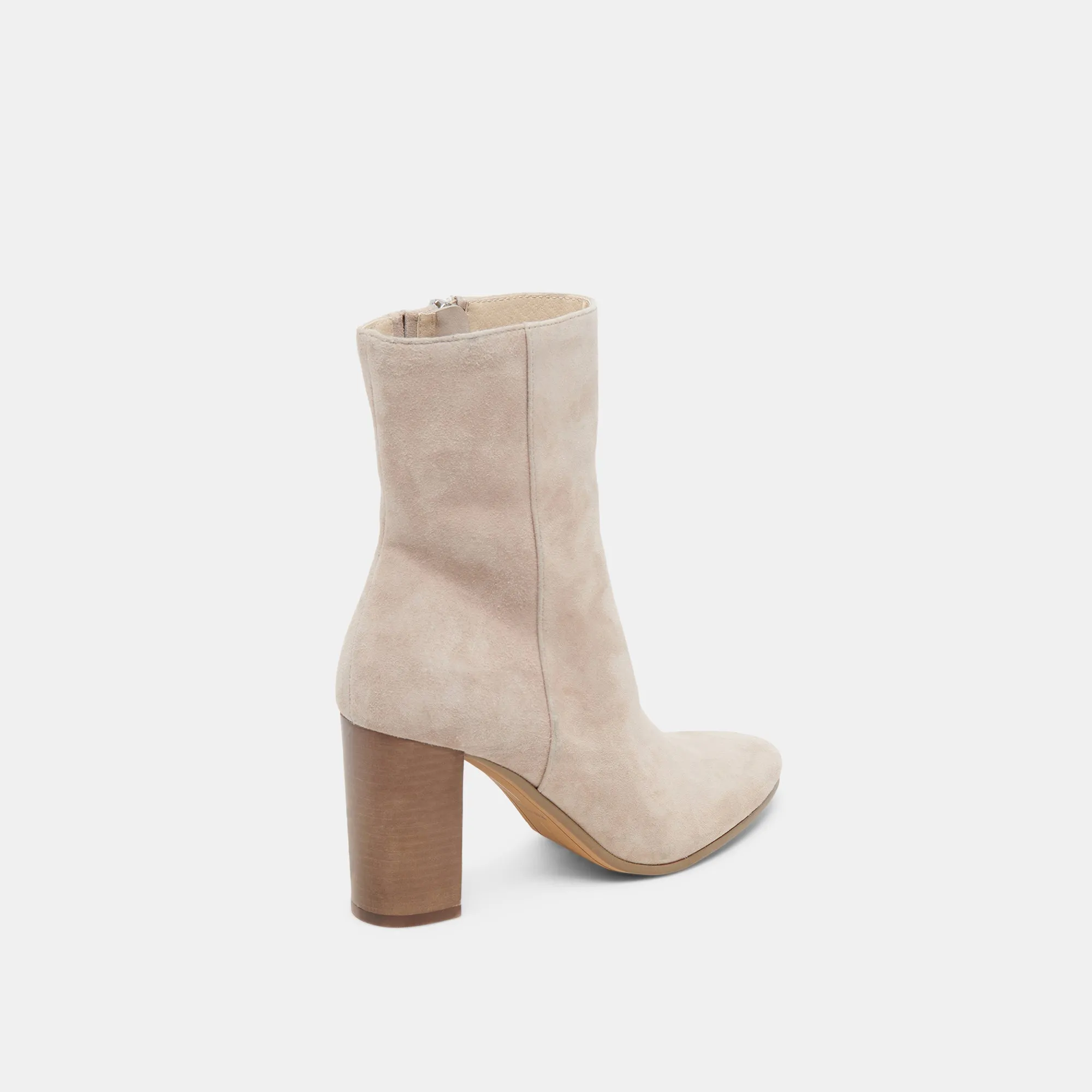 SUZY WIDE BOOTIES TAUPE SUEDE Comfort Straps Flexible Frame Rainy Day Commuter