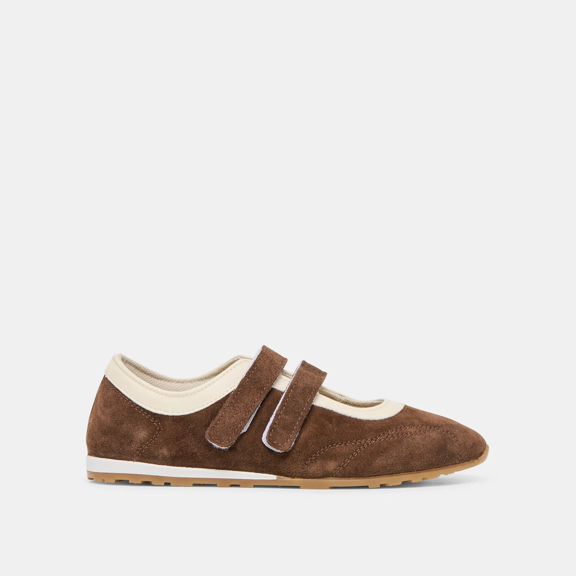 Gel Infused Heel SWAN SNEAKERS DK BROWN SUEDE
