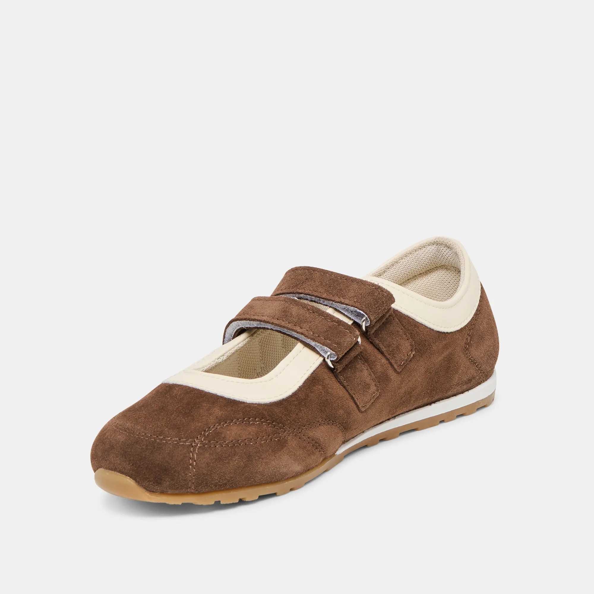 Non Slip Outsole SWAN SNEAKERS DK BROWN SUEDE