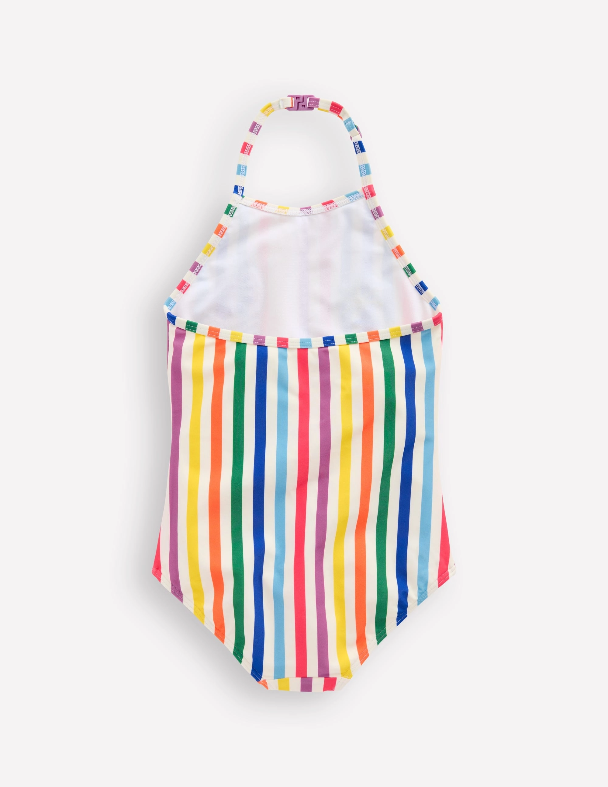 Ellery Fun Logo Swimsuit-Rainbow Stripe Fruit Buttery Soft Texture High Waisted Cut