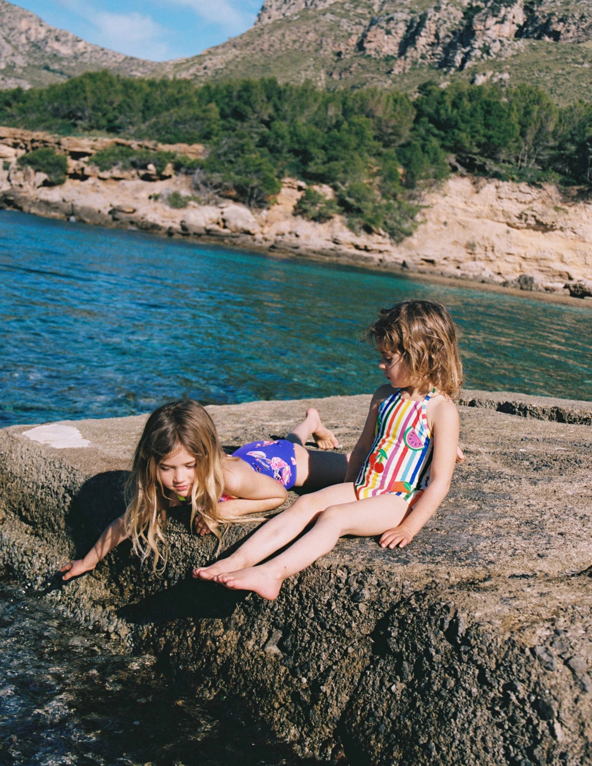 Relaxation Swim Ellery Fun Logo Swimsuit-Rainbow Stripe Fruit