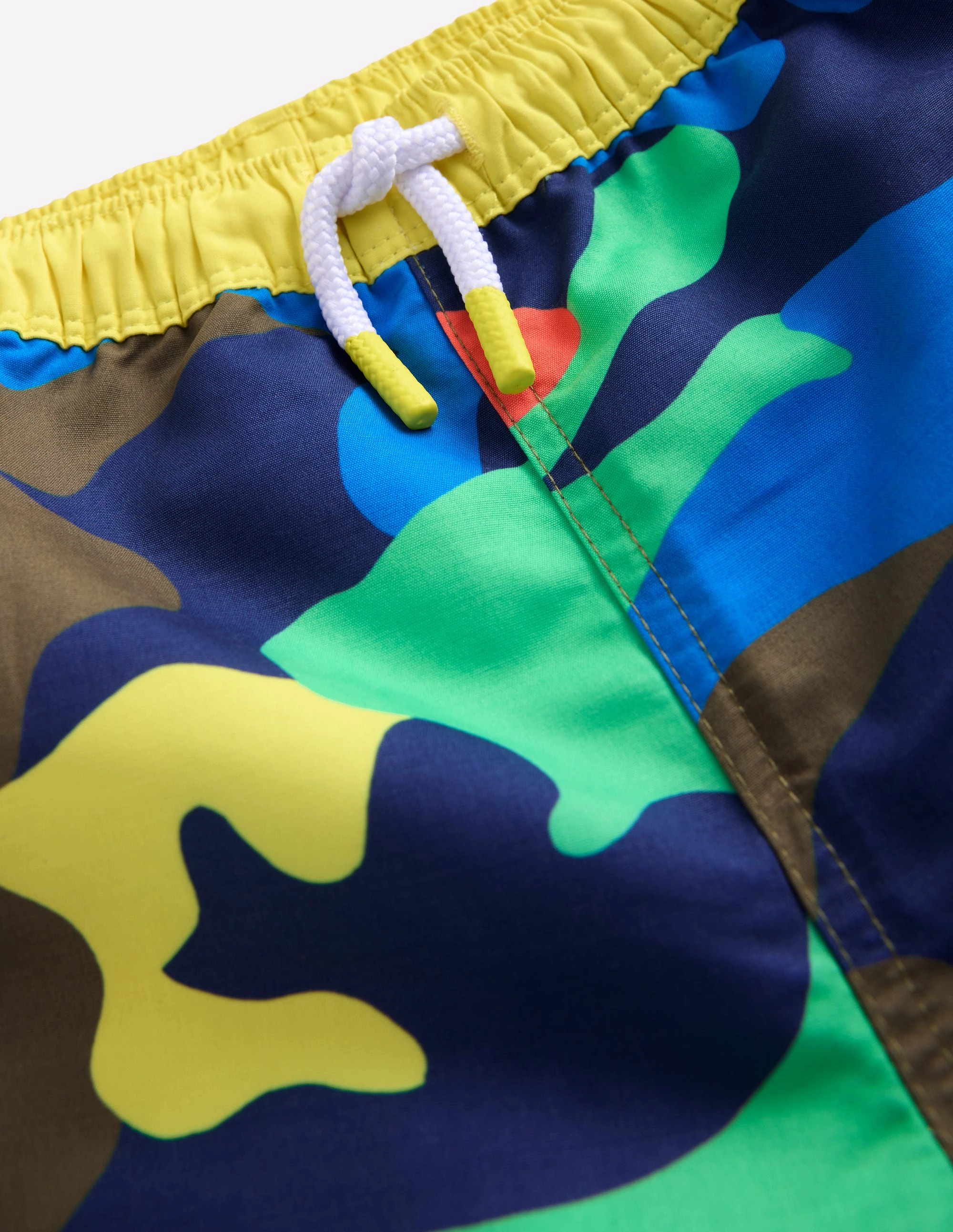 Swim Shorts-Multi Rainbow Camo Thermoregulating Fabric Four Way Stretch Technology