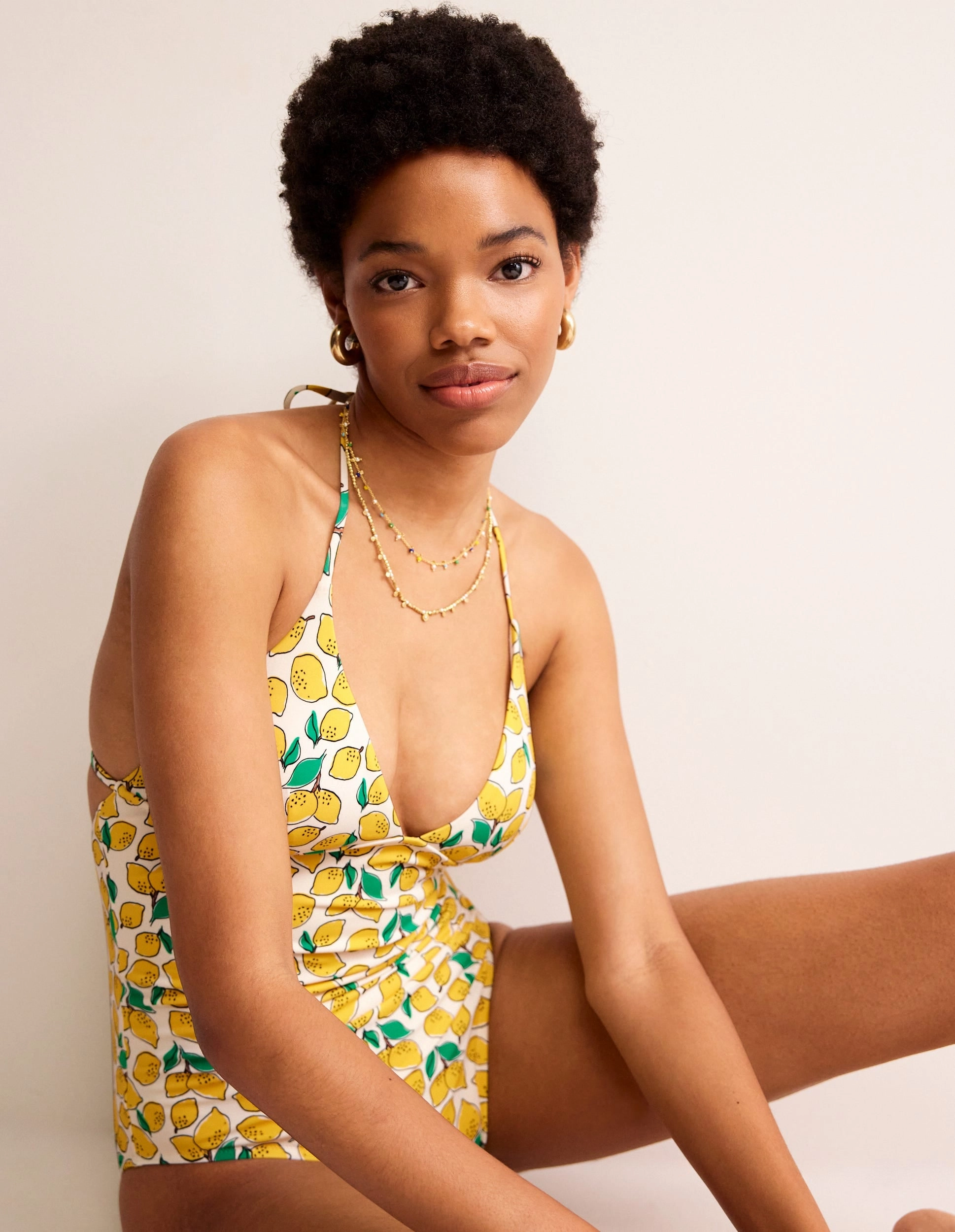 Symi String Swimsuit-Ivory, Lemons pack light Ozone Resistant