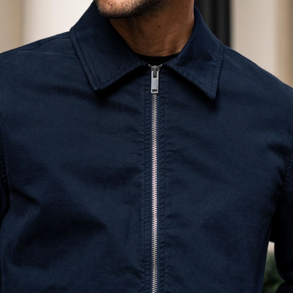 Stretch Knit Fabric photographers Mechanic Jacket | Navy
