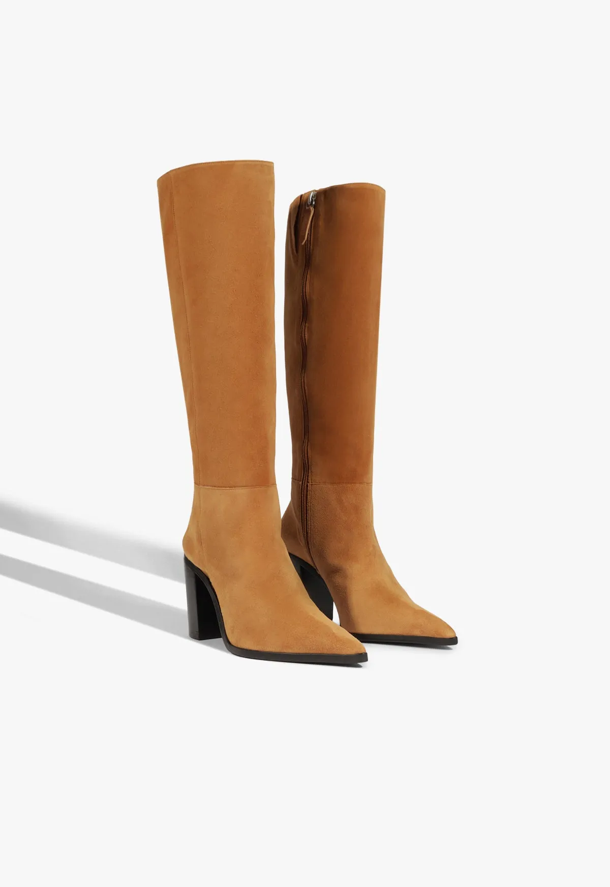 Trendy Mood Suede Mikki Up Block Suede Boot