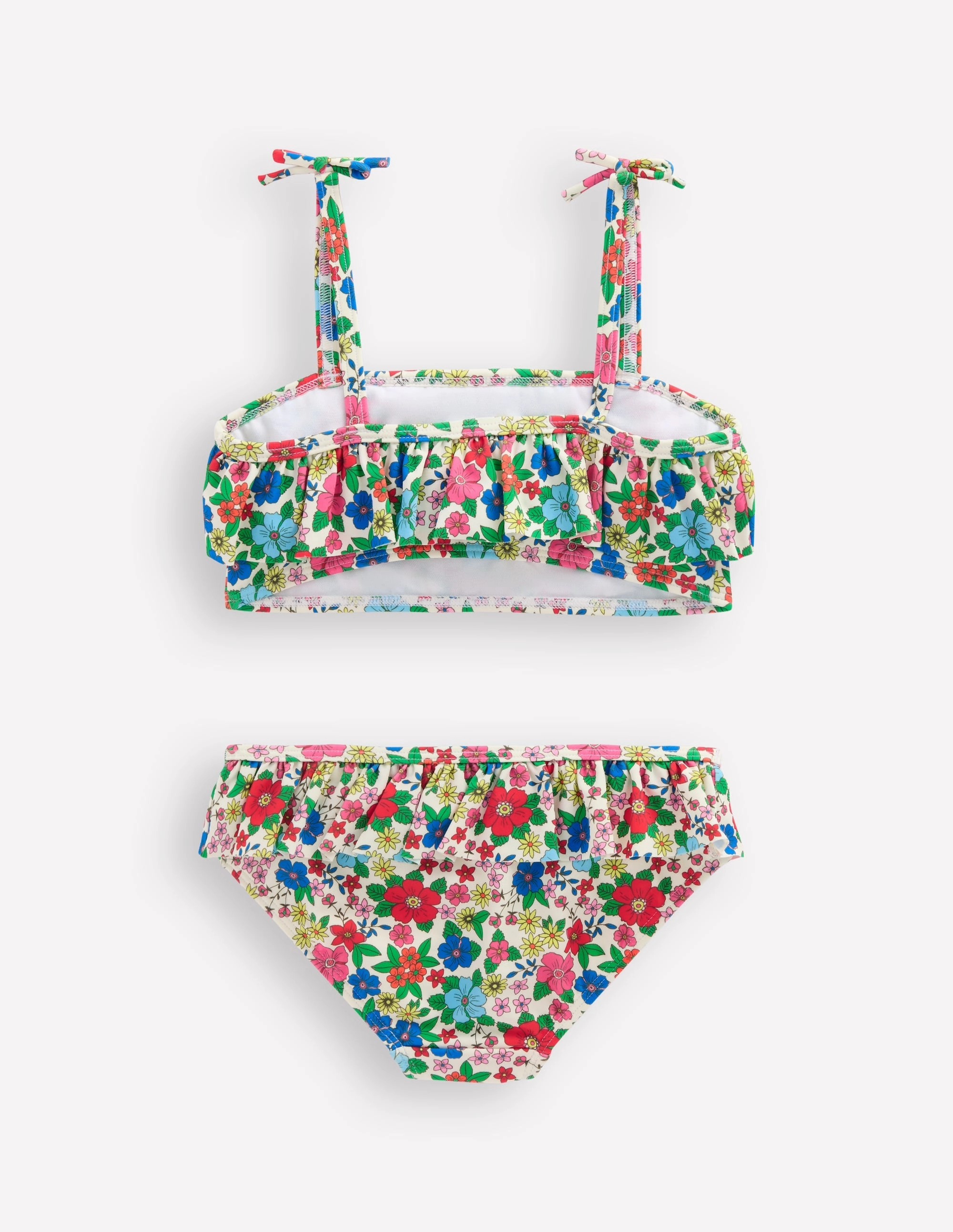 Breathable Perforations Tallulah Frill Bikini-Multi Holiday Flowerbed
