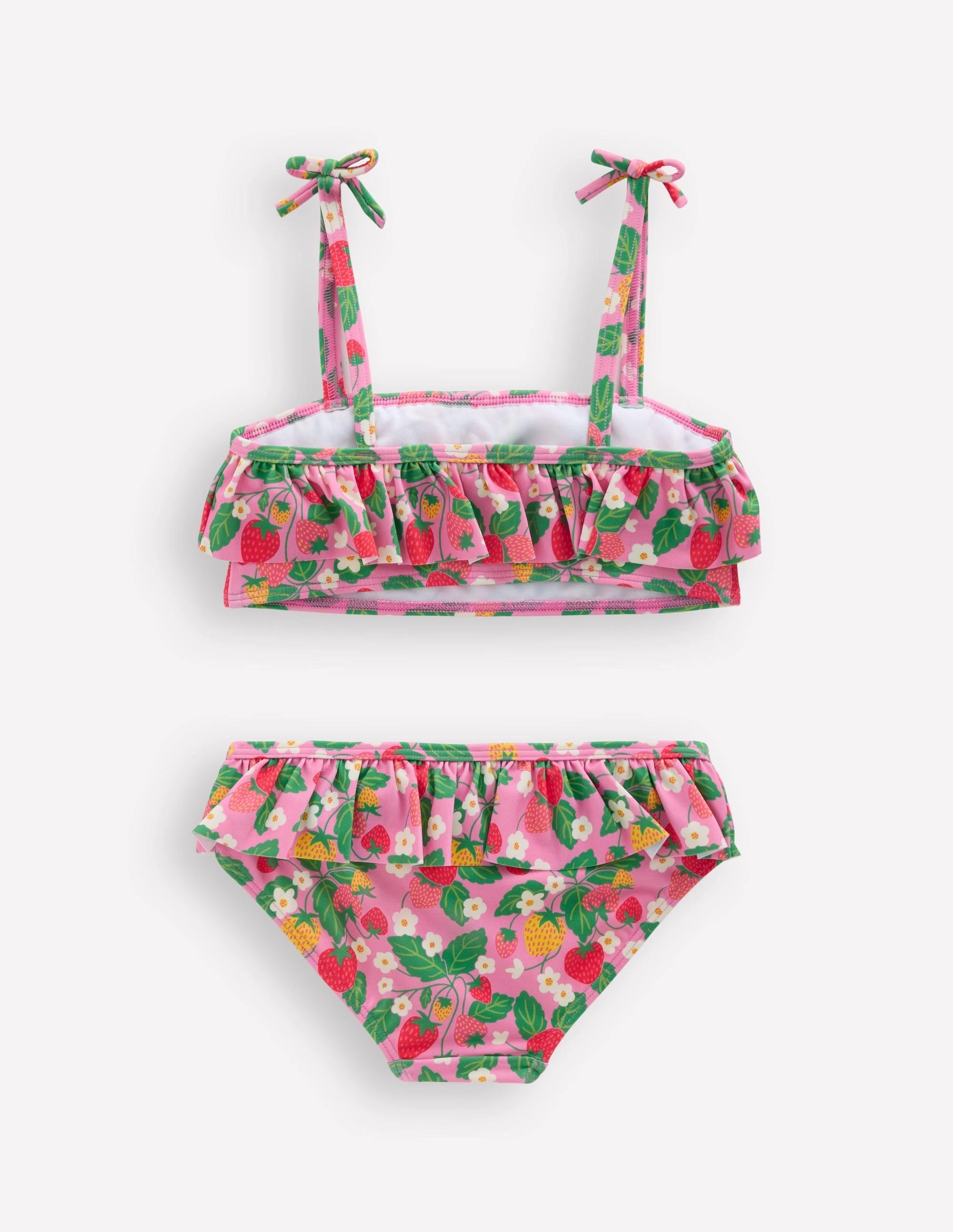 Outdoor Swimwear Coastal Escape Tallulah Frill Bikini-Pink Strawberry Patch