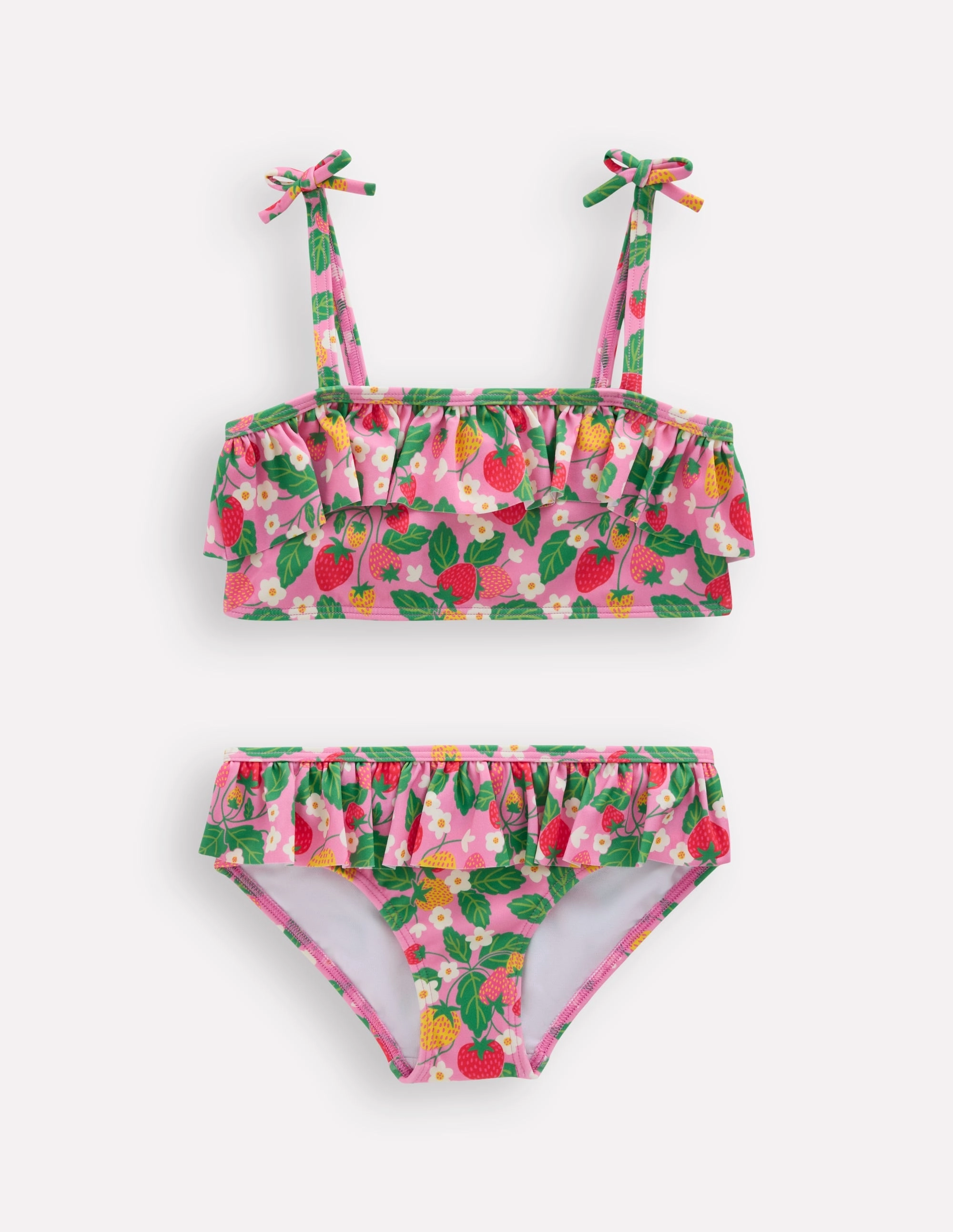 Tallulah Frill Bikini-Pink Strawberry Patch Durable Elasticity