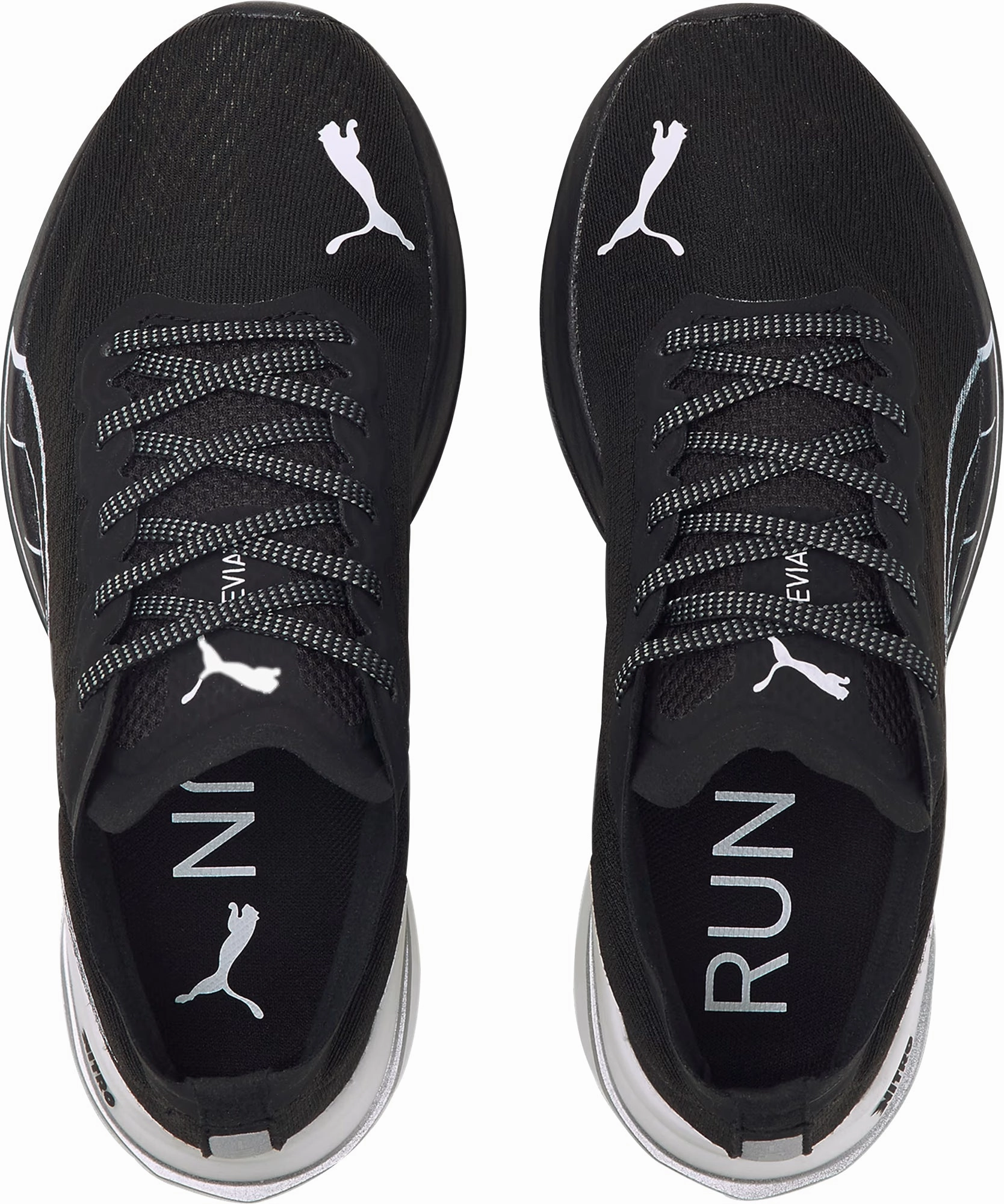 running in a spinning studio shoes Puma Deviate Nitro Womens Running Shoes - Black