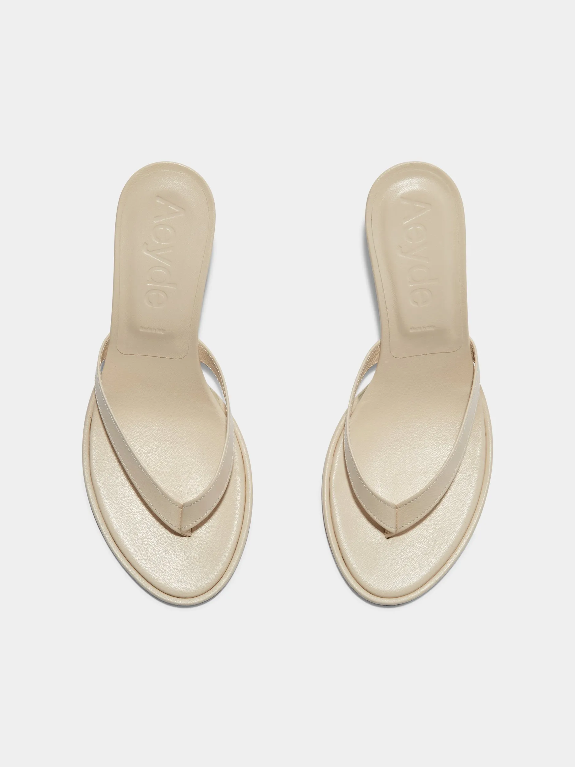 Daphne Leather Thong Sandals Heel Booties