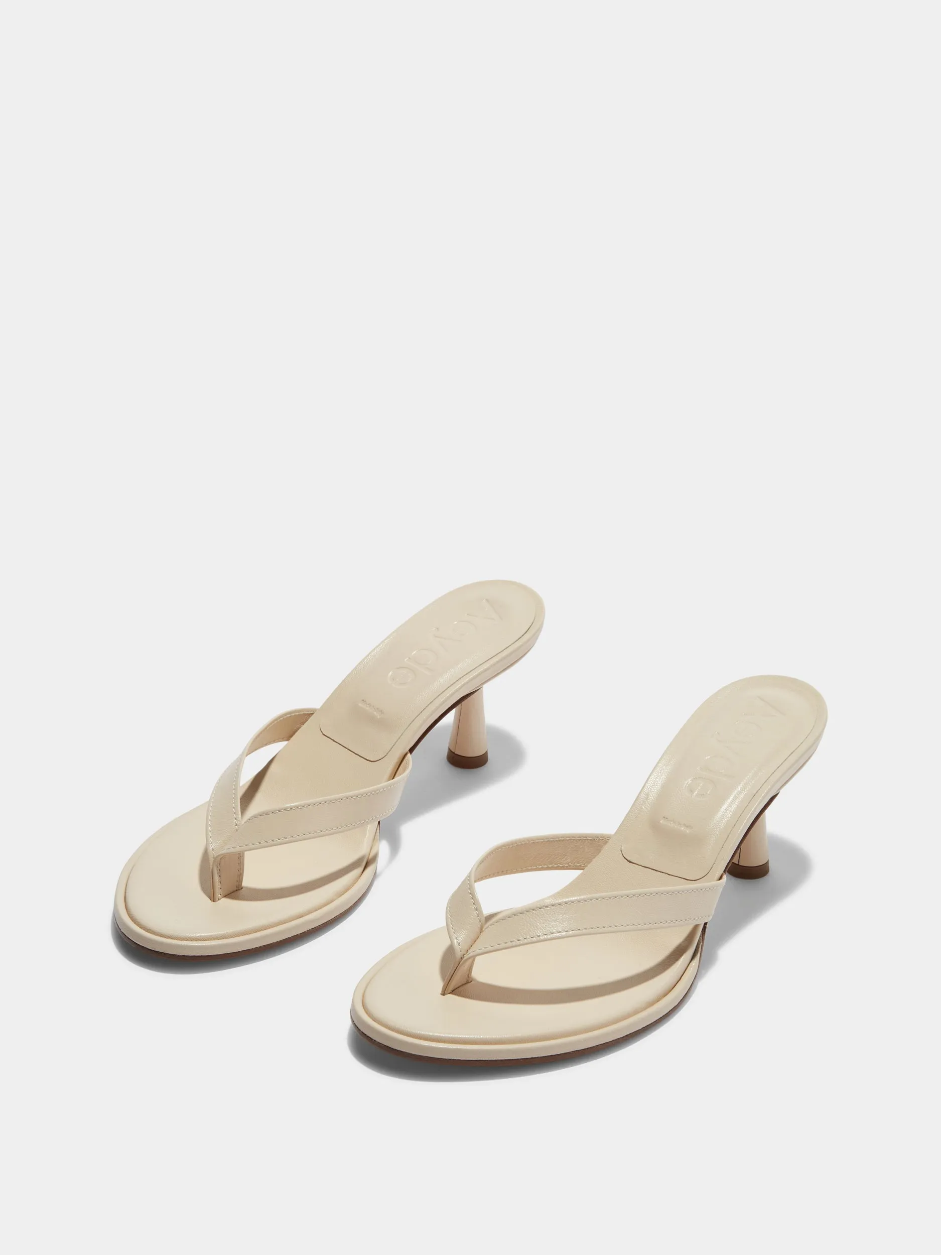 Daphne Leather Thong Sandals Breathable Lining